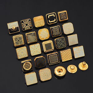 KUNSHUO Bouton Usine Vêtements Chemise En Alliage De Zinc 4 Partie Marque Motif Personnalisé Logo Abaya Thobe Bouton Pression En Métal pour Vêtements - Product Image 3