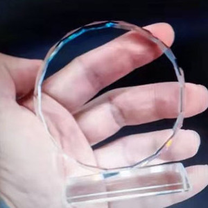 Cheap Wholesale clear Round Shape Tabletop Ornament Custom Mini Glass Shield Award Trophy for Souvenir