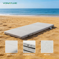 Matelas pliable polyvalent Vonature POE, facile à transporter, gain de place, respirant, durable, pour la plage, le lit de soleil, les coussins de voiture, les lits
