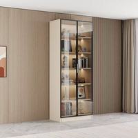 Armoire à vin moderne et minimaliste en métal ShangZheng SZ-702 personnalisée, autoportante, pour petites pièces, combinaison de luminosité et de luxe pour la vie quotidienne