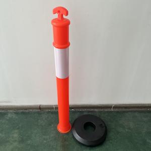 115CM rojo blanco agua arena llena Base tráfico carretera advertencia <span class=keywords><strong>Post</strong></span> PE delineador <span class=keywords><strong>Post</strong></span> T Top seguridad bolardo reflectante - Product Image 2