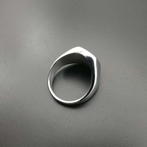 แหวนตัวอักษรสแตนเลส เครื่องประดับผู้ชาย ของขวัญ รูปทรงกลม JZ211 - Product Image 1