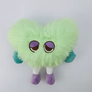Cadeau de fête des mères ODM/OEM personnalisé 20 cm Shaggy Green Love Monster jouets en peluche pour maman