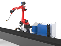 Robot de soudage sur rail au sol intelligent UA-AW-7 avec système IA pour atelier de fabrication de tuyaux, suivi automatique des coutures