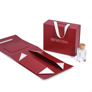 Tùy Chỉnh Sang Trọng Màu Đỏ Từ Hộp Quà Tặng Đóng Mở Giấy Bao Bì Hộp Với Bông Xử Lý Túi Cho Mỹ Phẩm Đồ Trang Sức Quần Áo - Product Image 3