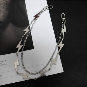 Cadena de cintura Yueli Lightning Bolt, cinturón de cadena de metal de aleación estilo punk, cadena corporal de moda para discoteca, cadena de cuerpo con múltiples bucles de aleación de zinc estilo Ins - Product Image 2