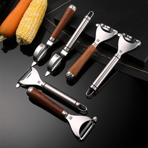 Pelador de frutas y <span class=keywords><strong>verduras</strong></span> de cocina para el hogar de acero inoxidable 304 con operación Manual, <span class=keywords><strong>cuchillo</strong></span> para pelar frutas de plástico PP - Product Image 5