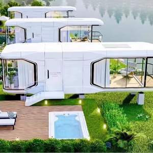 Maison capsule futuriste préfabriquée pour le tourisme Smart Tiny House Capsule préfabriquée Hotel E40 - Product Image 1