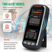 Monitor de Radón Portátil para el Hogar, Detector de Radón con Espectrometría Alfa, Sensor de Alta Precisión, 45 Días de Duración de la Batería, Modelo RM-62, Sonido+Luz