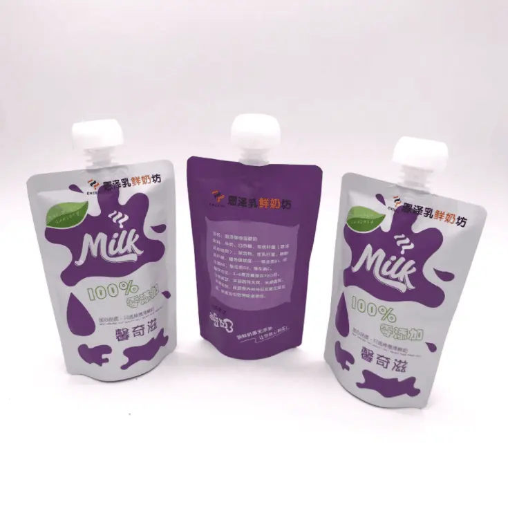 アルミホイル高温耐性蒸し液生乳ゼリー飲料食品吸引ノズル包装袋