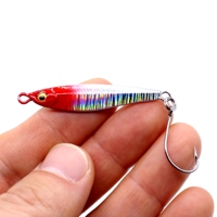 AOCLU Jig en métal plombé 6g, hameçon simple, action coulante, revêtement UV résistant - Leurre de jigging pour la pêche en eau douce et en eau salée (lac, ruisseau)