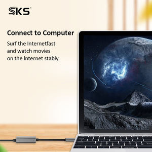 Adaptateur Ethernet Gigabit Type-C RJ45 10/100/1000Mbps USB 3.1 avec puce RTL8153 en alliage d'aluminium pour MacBook/Dell XPS/Windows/<span class=keywords><strong>Mac</strong></span> OS - Product Image 4