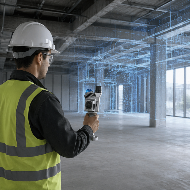 GS-200G Real Time Mapping 3D High Precision Panoramic Capture Lightweight Handheld SLAM 3D Laser Scanner 1 Year IP67 Rated