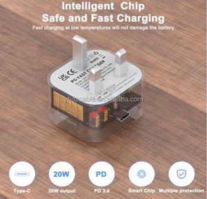 Best Selling 20W USB <b>C</b> Travel Wall Charger UK Plug PD3.0 TYPE <b>C</b> Fast <b>Charging</b> Head Android Adapter for iPhone 14 13 12 - Product Image 4