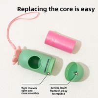 Huahua Kit de ramassage de déjections canines en plastique, portable et épaissi, pour l'extérieur, les voyages et les promenades, avec sac de rangement
