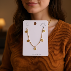 Collar de Acero Inoxidable con Hoja de Angelina, Chapado en Oro, Cadena para Suéter, Joyería de Moda Unisex - Product Image 2