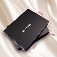 Boîte d'expédition en carton ondulé noir mat de luxe personnalisée en gros avec gaufrage pour l'emballage e-commerce