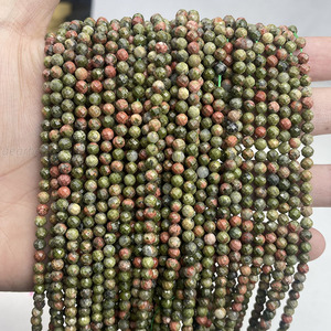 Cuentas de Piedras Preciosas Naturales Redondas Facetadas, Hilo de Cuentas Pequeñas de <span class=keywords><strong>Jaspe</strong></span> de <span class=keywords><strong>Piedra</strong></span> Auténtica para Fabricación de Joyería DIY, 2mm 3mm 4mm, 38CM - Product Image 5