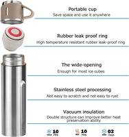 Coffrets cadeaux d'entreprise avec logo personnalisé, thermos isotherme, gobelet à thé ou à café, bouteille d'eau pour boissons chaudes ou froides avec 3 couvercles
