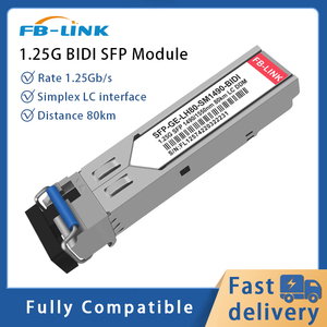 1.25g sfp bidi 80 קילומטר סיב יחיד lc יציאת dddm 80 ק מ סיב אופטי 1000mbase sfp מודול דו כיווני