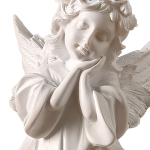 Statue d'ange en résine avec livre pour jardin, figurines d'ange en résine, figurine d'ange chérubin aux ailes en résine, vente en gros - Product Image 4