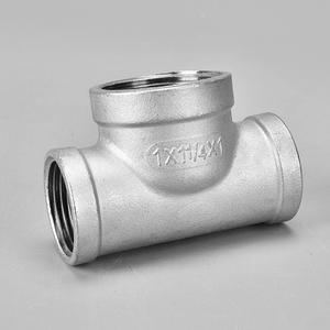 Pièces de précision en acier inoxydable 304, raccord à trois voies fileté à grand diamètre, filetage interne, tuyau d'eau fileté - Product Image 2