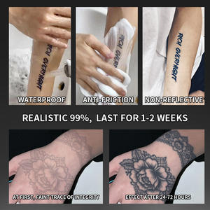 Tatuaje Temporal Étnico de Henna, Flores Geométricas de Daruma, Tatuaje Semipermanente Impermeable, Dura 2 Semanas, Tatuaje Herbal para Brazo - Product Image 4