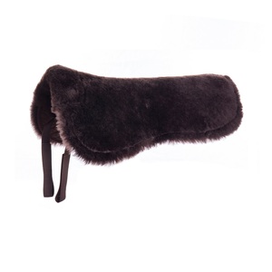 Équitation 100% selle en peau de mouton demi-coussin confortable et chaud en laine coussins de selle fournitures d'usine - Product Image 5