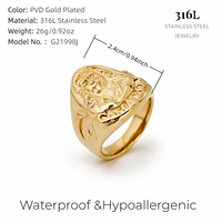 Anillo Camaron De La Isla Flamenco Legend Geprägter Porträt-Siegelring Retro Chicano-Stil Edelstahl Herren Statement-Ring