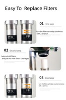 Purificateur manuel de sous-évier de robinet de purification d'eau de charbon actif d'ultrafiltration pour l'eau potable de ménage prix du Japon