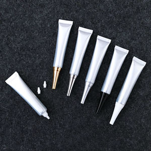 Tubo Plano de Aluminio y Plástico Compuesto Plateado de 20g, Tubo para Crema de Manos, Limpiador Facial, Tapa Abatible, Tapa de Rosca, Tubo Cosmético Suave - Product Image 5