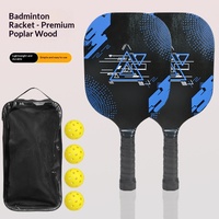 Ensemble de raquettes de pickleball en bois Yangmu, légères et durables, pour la plage, avec sac de rangement