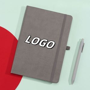 X515 Wholesale <b>A5</b> Hardcover Notebook Thermal Binding Hard Leather Strap Elastic Belt Custom Printed Logo Office Notepad <b>Diary</b> St - Product Image 1