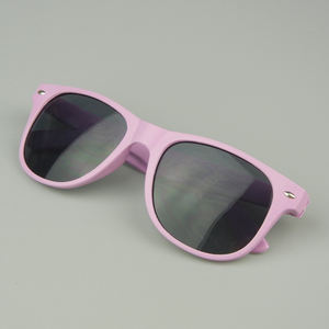 Lunettes de soleil unisexes, écologiques et dégradables, protection solaire en fibre de paille de blé RPET, rose, vert, jaune, vente en gros - Product Image 1