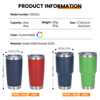 Olerd – Gobelet de voyage isotherme en acier inoxydable 20oz 30oz avec logo personnalisé pour voiture et café – Vente en gros