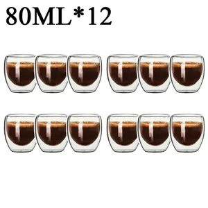2-18 pezzi a doppia parete alta borosilicato tazza di vetro resistente al calore succo di latte di tè caffè acqua tazza Bar bere creatività regalo - Product Image 2