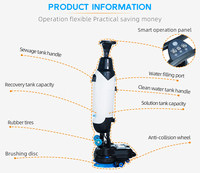 Machine de nettoyage et de lavage de carrelage électrique portative commerciale KUER-XS430