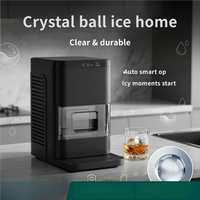 Machine à glaçons sphériques LeTu Home avec boîtier en plastique pour usage domestique et hôtelier, compatible avec l'eau en bouteille