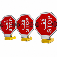 Bras de signalisation électronique 12V 24V pour bus scolaire, panneau STOP en aluminium pour bus scolaire avec son et lumière d'avertissement