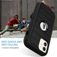 Coque de protection pour téléphone TPU+PC, antichoc, robuste, avec support de protection pour iPhone 12 Pro