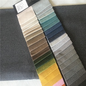 100% polyester doux uni canapé tissu <span class=keywords><strong>d</strong></span>'<span class=keywords><strong>ameublement</strong></span> <span class=keywords><strong>d</strong></span>écor à la maison tissé fil lin teint 300m par couleur rideau - Product Image 5