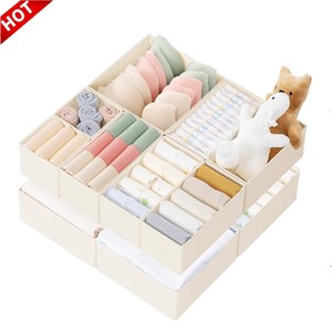 Lot de 10 diviseurs de <span class=keywords><strong>commode</strong></span> pliable pour sous-vêtements de bébé bacs de rangement pour chaussettes, <span class=keywords><strong>organisateur</strong></span> de tiroirs de vêtements de garde-robe vente en gros - Product Image 1