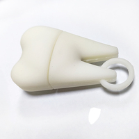 Logo kustom plastik PVC bentuk gigi USB Flash drive 16GB 8GB 64GB hadiah kapasitas penuh untuk transplantasi gigi Stik USB