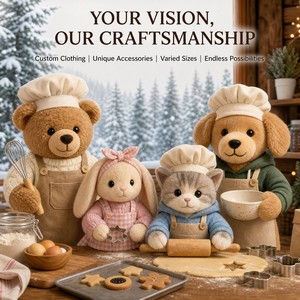 Peluche Mascotte Personnalisée OEM ODM pour la Famille, Jouet en Peluche Rembourré, Cadeau de Noël Promotionnel CPC, Jouet Doux pour les Fêtes - Product Image 5
