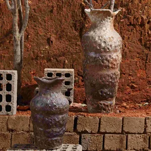 Terrakotta Keramik matt rustikalen Retro Ton antike Vintage Outdoor-Dekoration Keramik vase