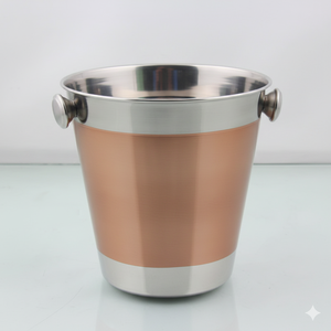 Hielera de Cobre con Asas Laterales, Enfriador de Vino, Champán y Cerveza de Doble Pared Aislado para Bar, Hotel y Fiestas - Product Image 1