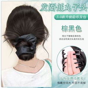 Coletero para el pelo con moño, negro, de alambre resistente al calor, estilo moño bajo, hecho a mano, para mujer, accesorio de peinado - Product Image 6