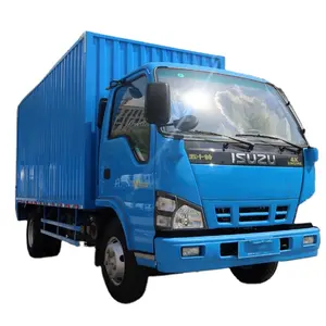 Brand ISUZU used second hand van box cargo truck 4x2 light duty lorry truck for sale