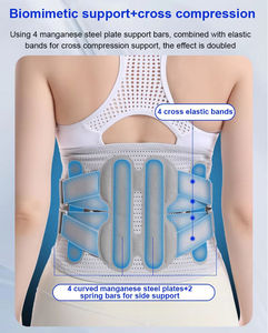 Cinturón de Soporte Lumbar Transpirable Reforzado con 4 Placas de Acero, Soporte de Espalda de Alta Resistencia - Product Image 1