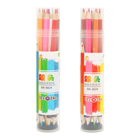 Coffrets de crayons de couleur en bois Bonvada promotionnels, 12 à 48 couleurs, forme hexagonale/ronde, non solubles, fournitures artistiques, crayons à dessin pour